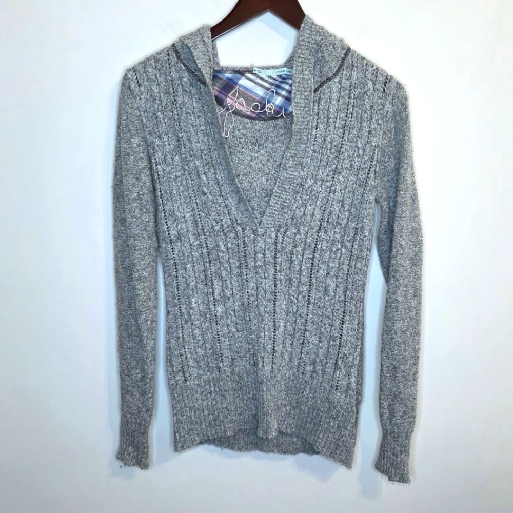 Maurices Gray Hooded Sweater Size Medium